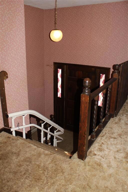 Front entry way with solid wood...