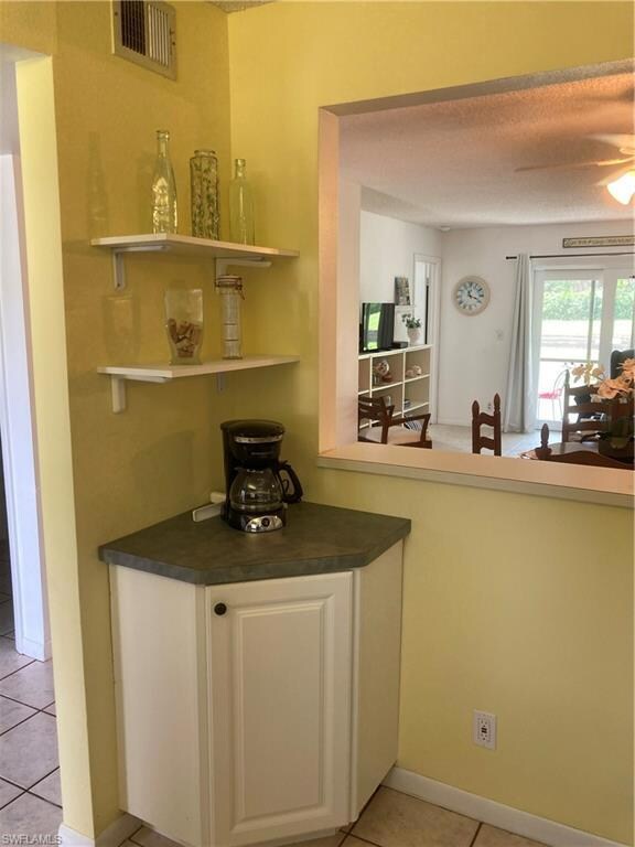 coffee station in the kitchen corner
