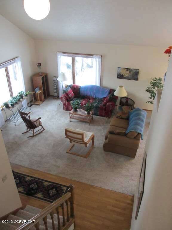 living room-view from top of stairs