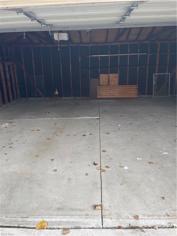 Inside garage