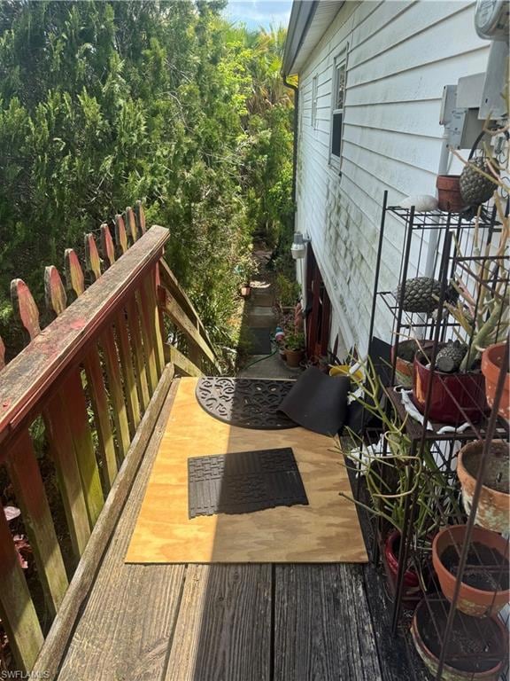 View of wooden terrace