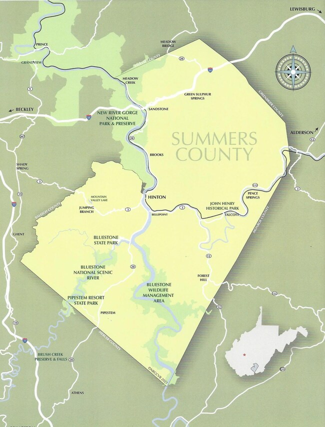 Summers County Map