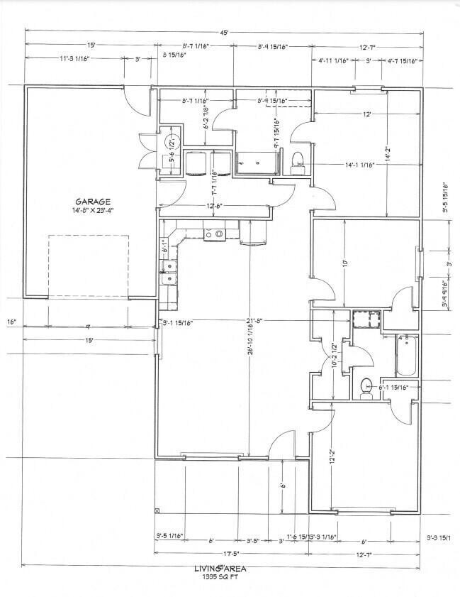 3 bed 2 bath 1 car garage floor plan ima
