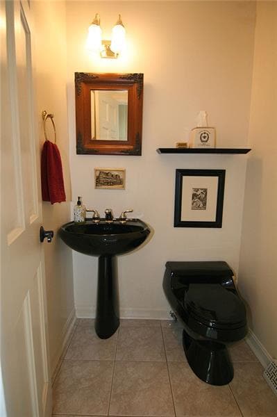 The first floor powder room is centrally, convenie