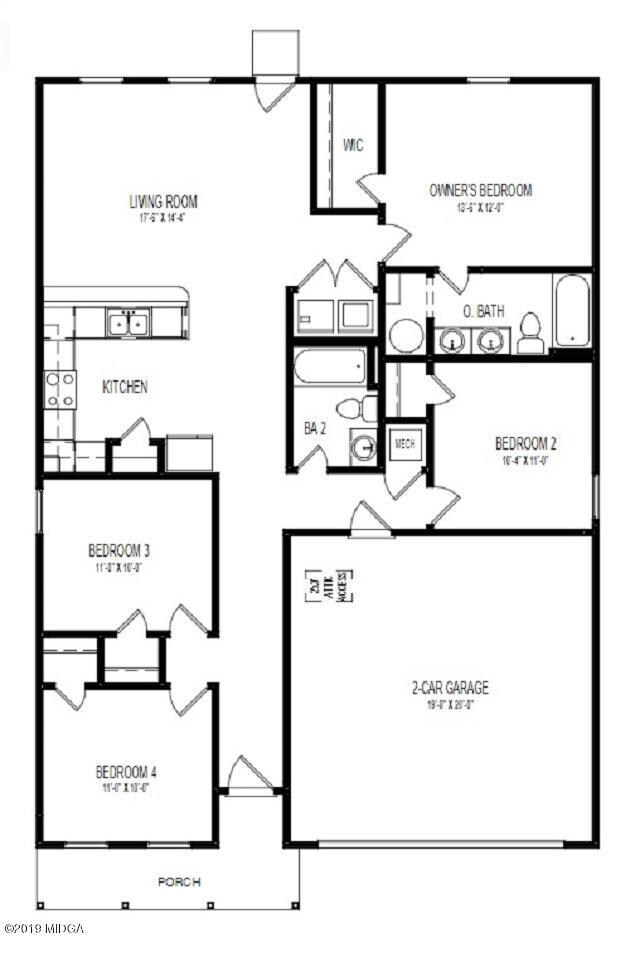 1402 2-Car - Floor Plan - BROCHURE - GRP