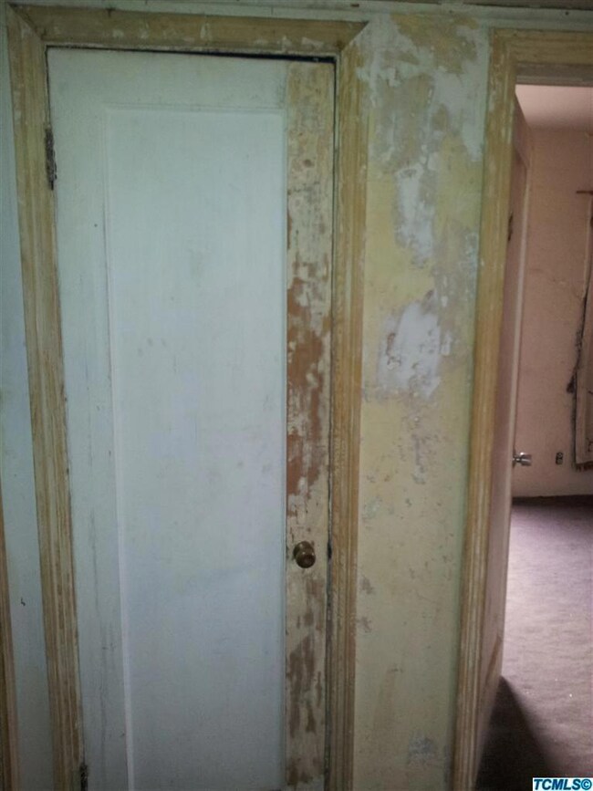 Wall paper was stripped, getting ready t