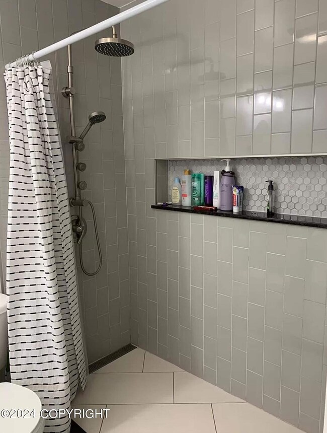 Beautifully tiled step in shower