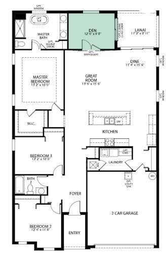 Floor Plan -Model home - actual features may vary.