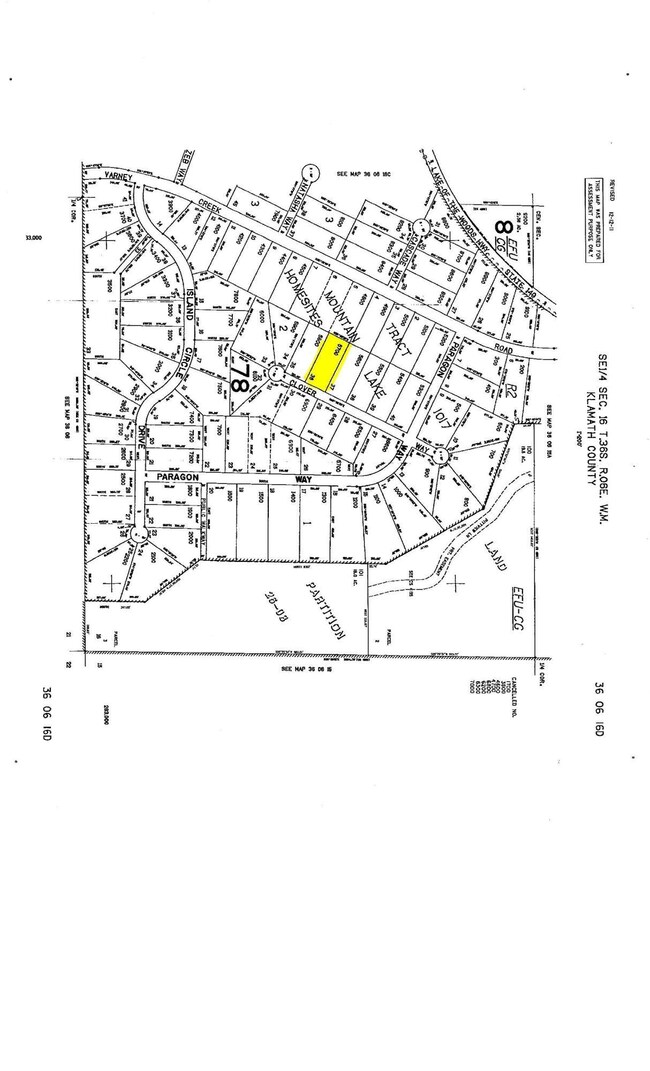 Lot 36 Clover Way plat full map