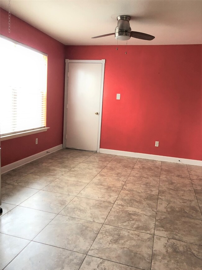 Breakfast area with door that leads to garage