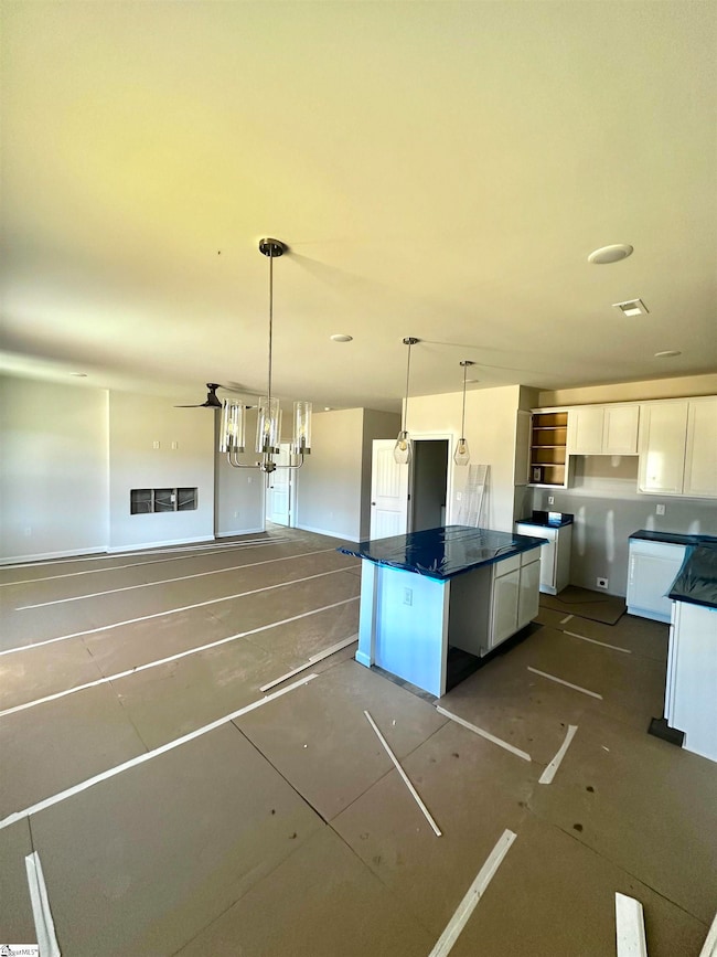 Slate gray granite, white cabinet, walk in  butler