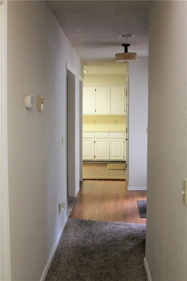 Hallway into large kitchen