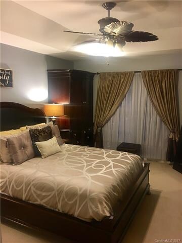 Master bedroom with trey ceiling