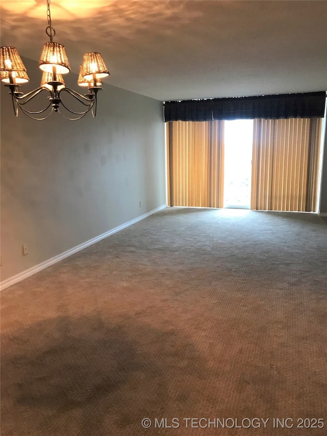 Living room *chandelier causes shadow on carpet
