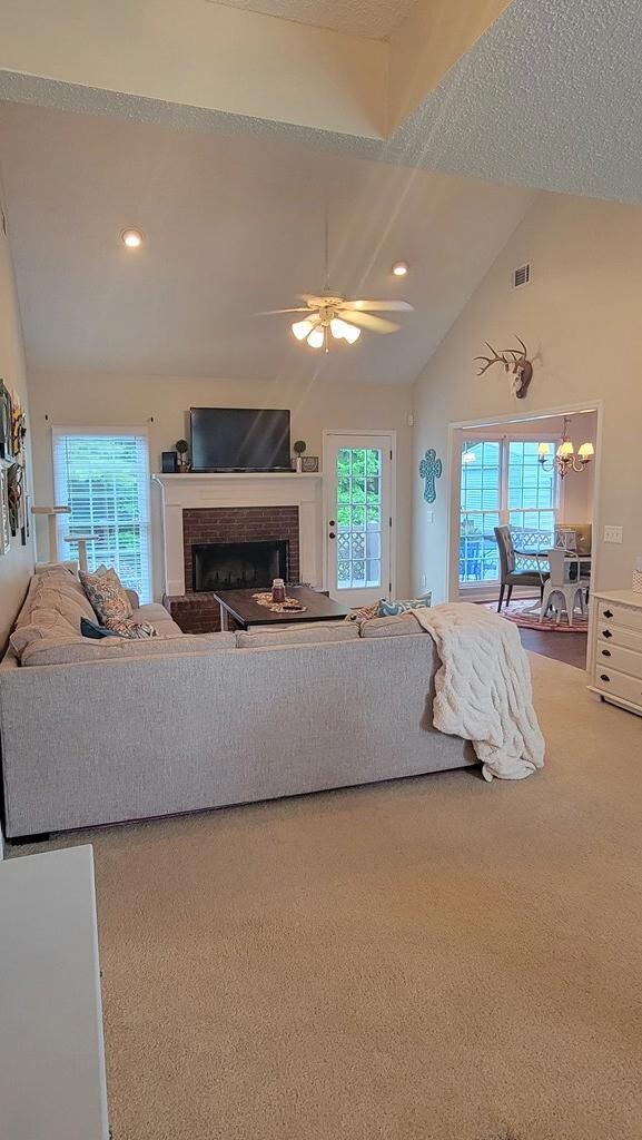 Vaulted ceilings in Living Room