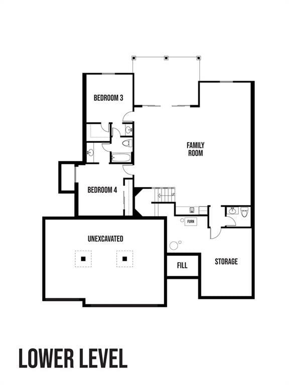 Lower Level Floor Plan - Riviera Prairie by SAB Homes