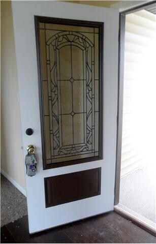 Beautiful Glasswork On The Front Door