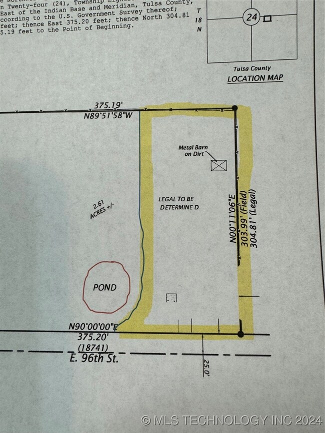 Road frontage will be 175 ft m/l, then curve east