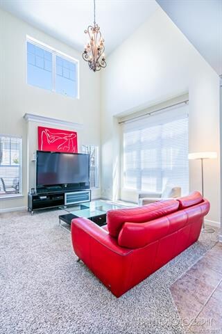 2 story living area features a gas log fireplace (