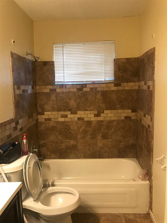 Beautiful tile in first bathroom