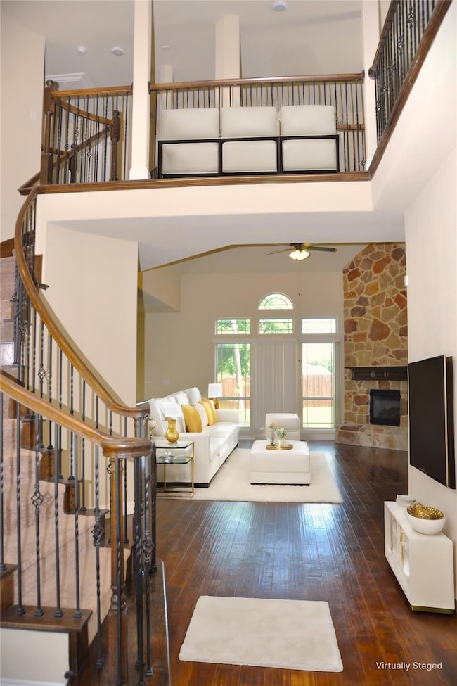 View of living room from the foyer as you enter th