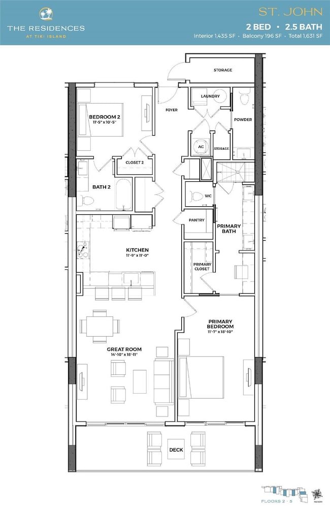 St. John - The Residences At Tiki Island Floor Pla