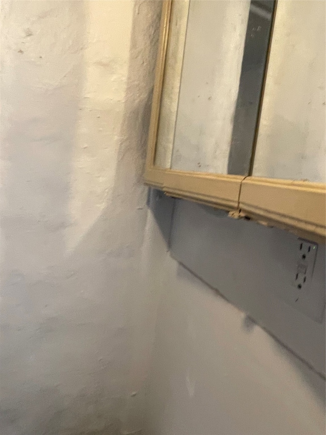 Unit D bathroom mirror
