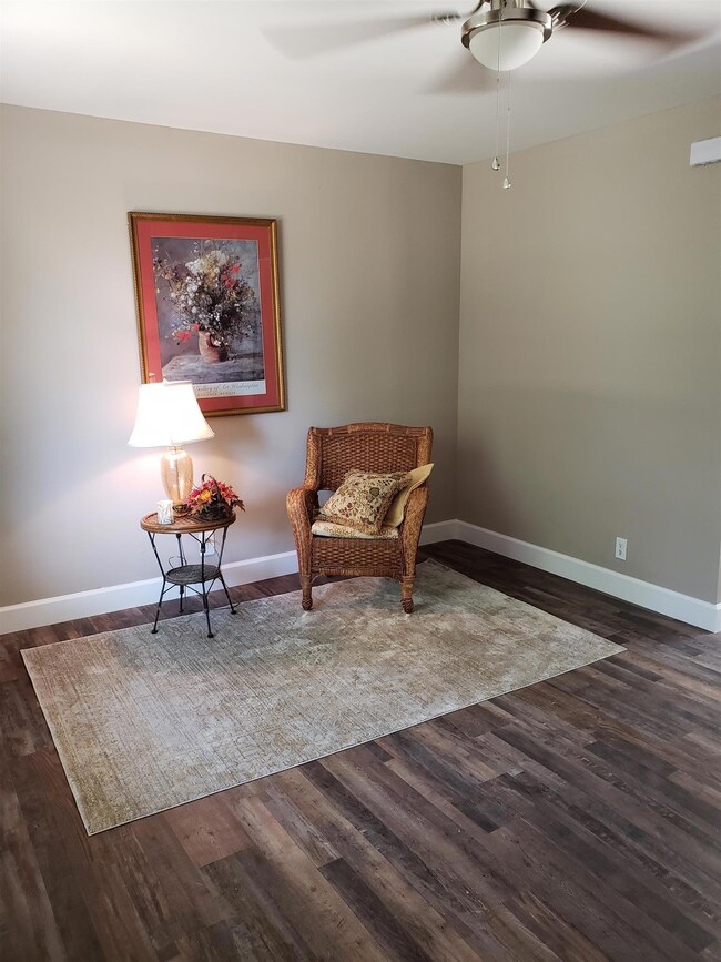 View of Living Room with New Plank Flooring