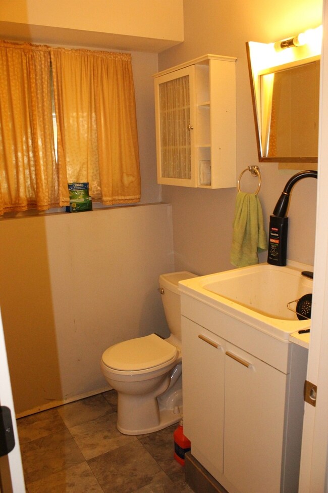 Lower level half bath