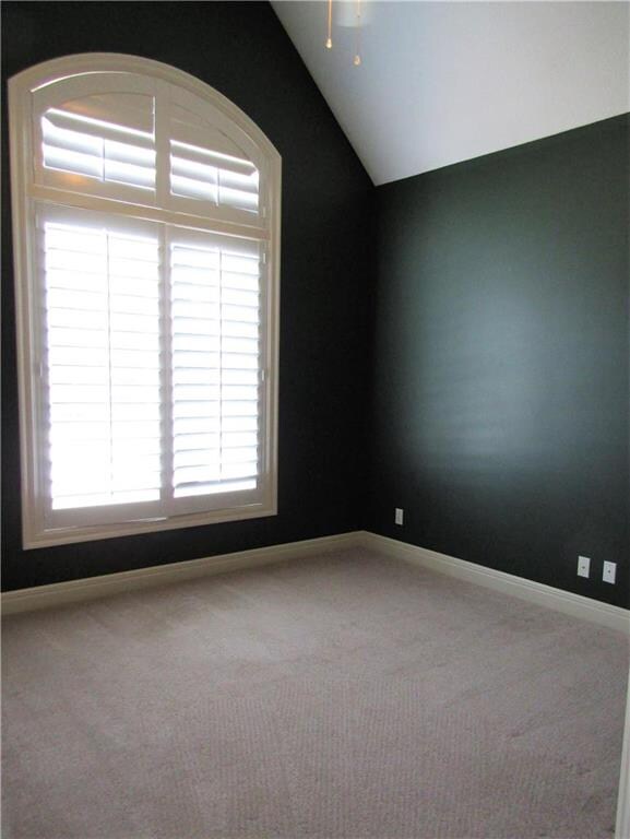 Vaulted ceiling office space on main level