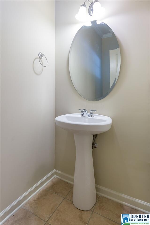 Powder room located at entry of home