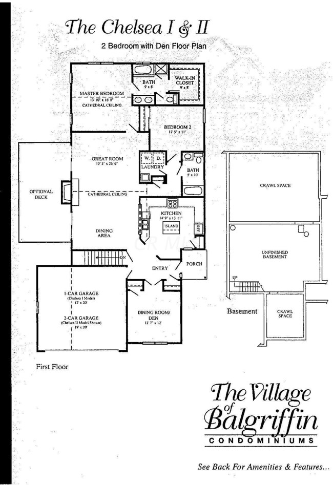 floor plan for 3 bedroom Ranch Condo at
