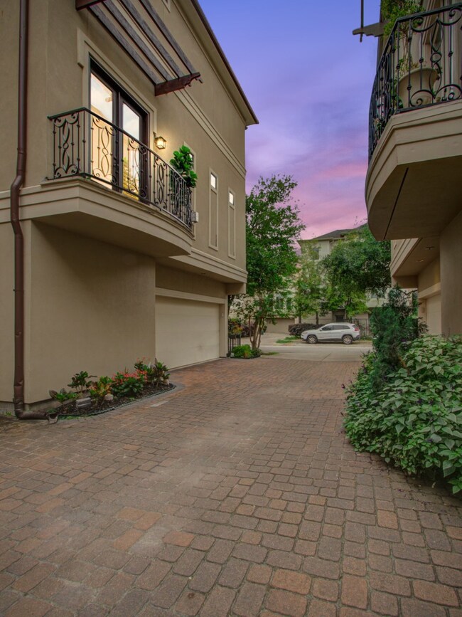 View from the garage towards the street