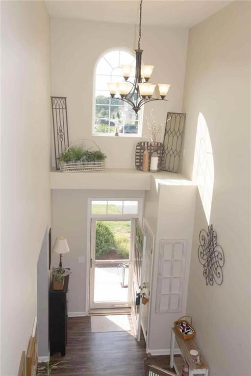 bright and airy foyer with nice detail