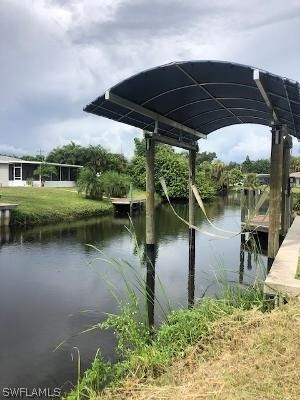 Canal, neighbor's dock