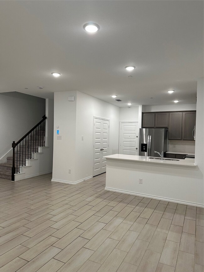 Open concept from kitchen to living area