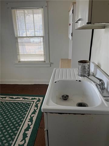 Bath in upper unit