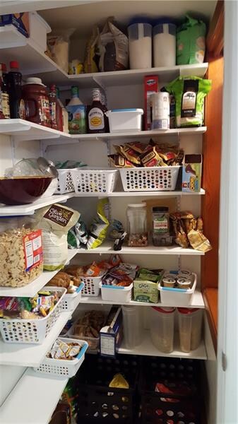 Newly added kitchen pantry.