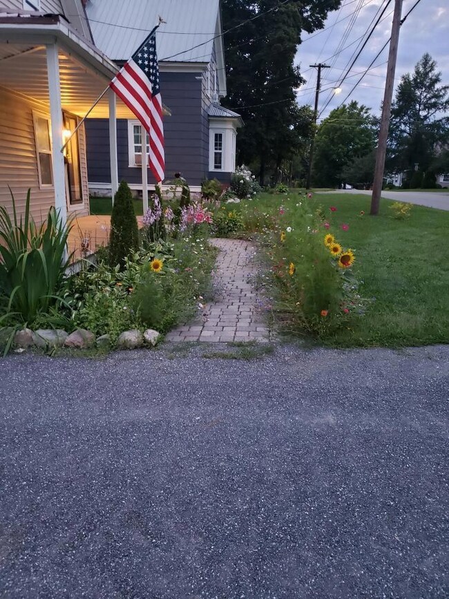 walkway/flowerbed