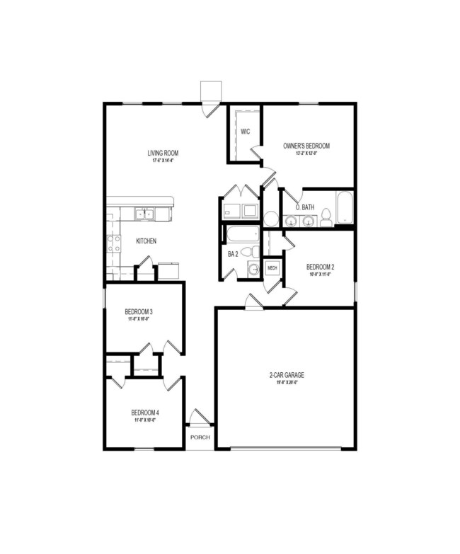 1402 2-Car - Floor Plan - BROCHURE - GRP