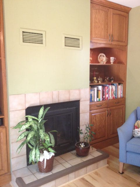 fireplace, family room addition