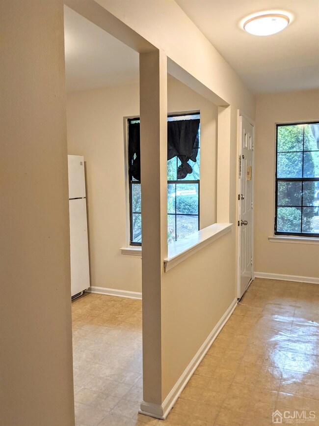 entry hallway, with new light