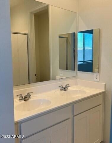 83a - raised vanity-dual sinks