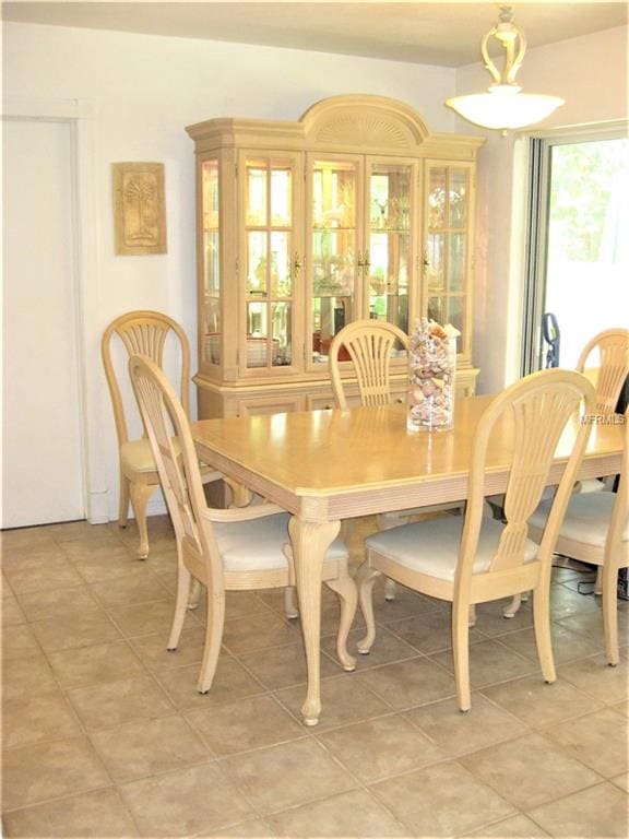 Updated tile floor extends throughout the home
