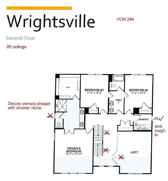 Wrightsville homesite 284 floor plan