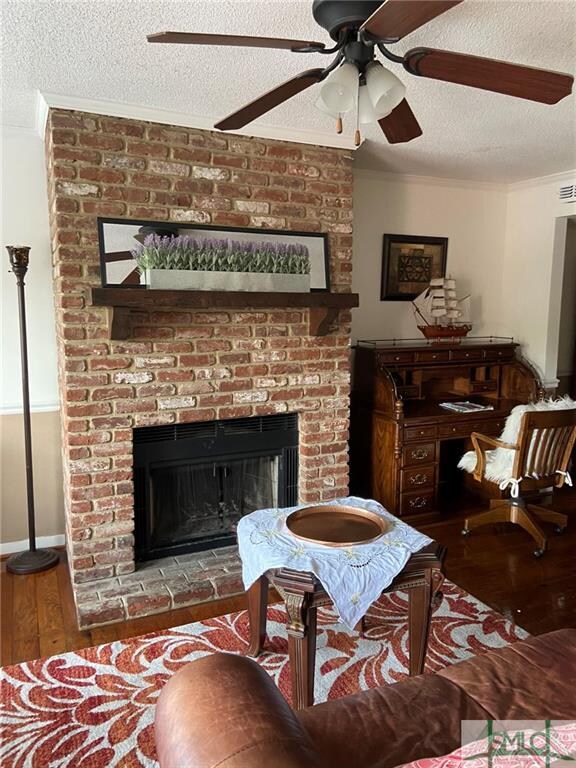 Wood burning Savannah Gray Brick Fireplace