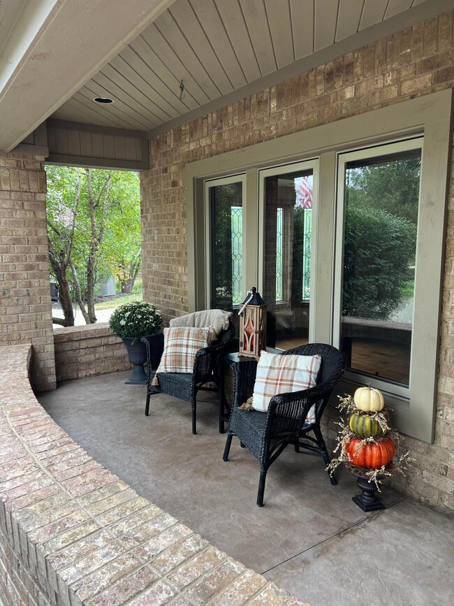 Sitting area on the front porch