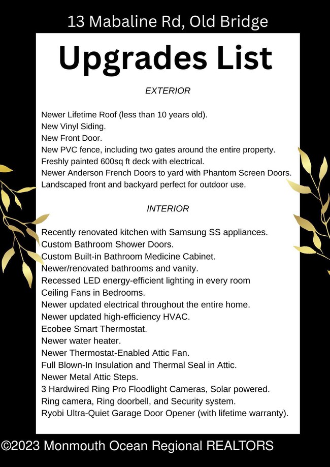 Upgrade List