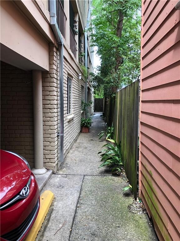 Side Alley from Covered Parking to Unit 3