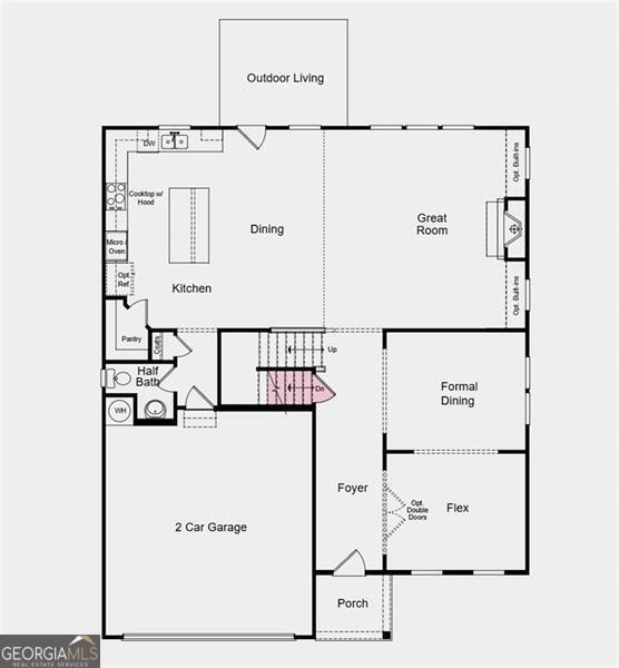 First Floor Plan - Additional highlights include: unfinished basement